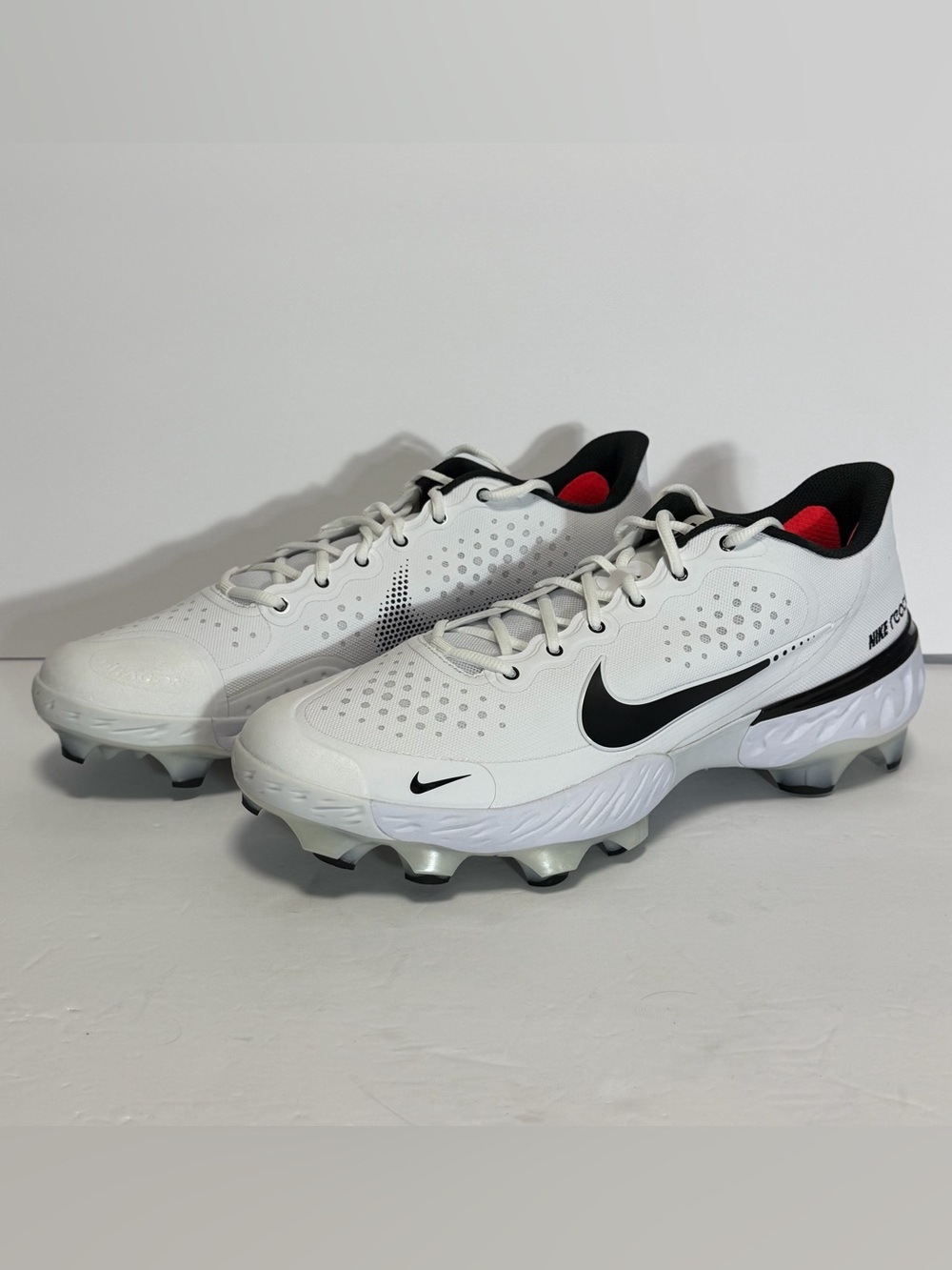 Nike Alpha Huarache Elite 3 Low MCS  Baseball Cleats Whte/Blk CZ5649-103 Size 13